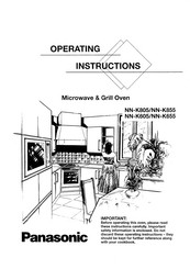 Panasonic NN-K855 Operating Instructions Manual