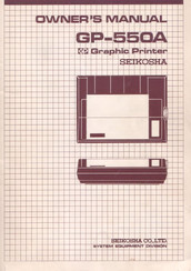 Seikosha GP-550A Owner's Manual