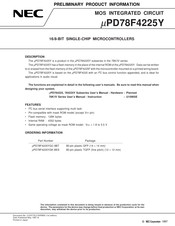 NEC uPD78F4225Y Manual