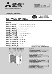 Mitsubishi Electric MUZ-AP25VGH-E1 Service Manual