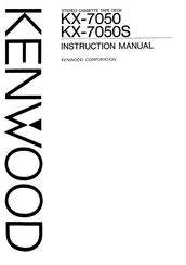 Kenwood KX-7050 Instruction Manual