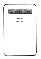 Leader LBO-5880 Instruction Manual