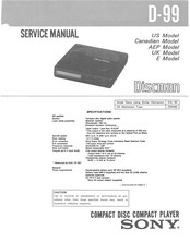 Sony D99 CHASSIS Service Manual