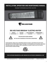 BIG ASS FANS Obsidian BAFCF30240B Installation, Operation And Maintenance Manual