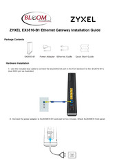 ZyXEL Communications EX3510-B1 Installation Manual
