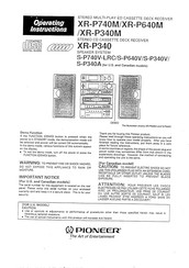 Pioneer S-P340V Operating Instructions Manual
