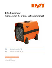 Heylo DE 2 XL Translation Of The Original Instruction Manual