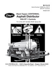 Etnyre Black-Topper BT-1 Distributors 2008 Operation, Maintenance And Safety Manual