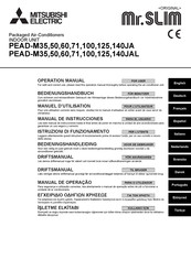 Mitsubishi Electric Mr. Slim PEAD-M35JAL Operation Manual