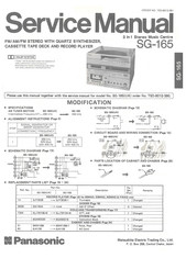 Panasonic SG-165 Service Manual
