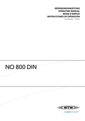 Xylem wtw NO 800 DIN Operating Manual