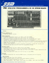 SSM PB1 2716 Instruction Manual