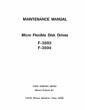 Copal F-3504 Maintenance Manual