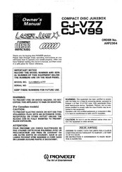 Pioneer Laser Juke CJ-V77 Owner's Manual