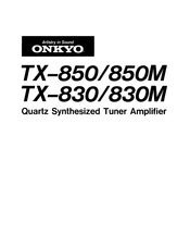 Onkyo TX-830 Manual