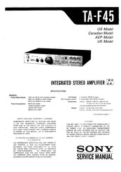 Sony TA-F45 Service Manual