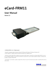 DAQ system eCard-FRM11 User Manual