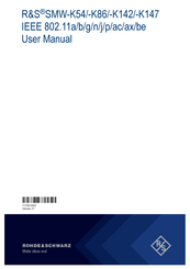 Rohde & Schwarz R&S SMW-K142 User Manual