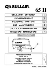 Sullair 65 II Use And Maintenance Spare Parts List