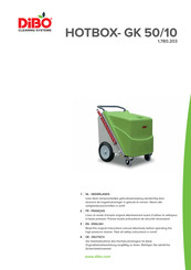 Dibo HOTBOX- GK 50/10 Original Instructions Manual