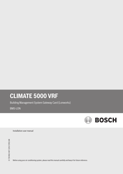 Bosch CLIMATE 5000 VRF BMS-LON Installation And User Manual