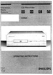 Philips CDD522 Operating Instructions Manual