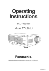 Panasonic PTL292U - LCD PROJECTOR Operating Instructions Manual