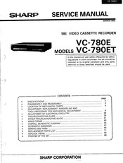 Sharp VC-780E Service Manual
