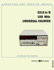 HP 5315 B Operating And Service Manual