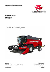 MASSEY FERGUSON Combines MF 7340 Workshop Service Manual