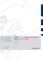 SimonsVoss PegaSys Door Handle 4.1 PAS24 Quick Manual