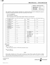 HP 8565A Manual Change