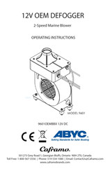 Caframo ABYC 9601 Operating Instructions Manual