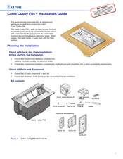 Extron electronics Cable Cubby F55 Edge Installation Manual