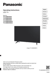 Panasonic TX-43MSW504 Operating Instructions Manual