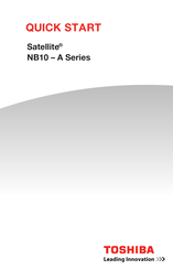 Toshiba Satellite NB10-A Quick Start Manual