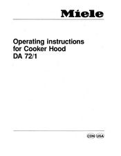 Miele DA 72/1 Operating Instructions Manual