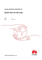 Huawei OptiXstar HG8145X6-10 Quick Start Manual