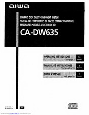 Aiwa CA-DW635 Operating Instructions Manual