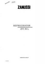 Zanussi ZFC 85 L Instruction Booklet