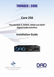 DAN NTP TECHNOLOGY DAD Thunder Core 256 Installation Manual