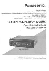 Panasonic CQ-DP850EUC Operating Instructions Manual
