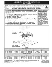 Sears 36 Gas Cooktop Installation Instructions Manual