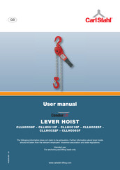 CarlStahl CondorLift CLLH0063F User Manual