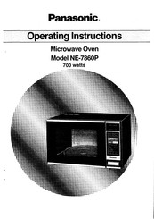 Panasonic NE-7860P Operating Instructions Manual
