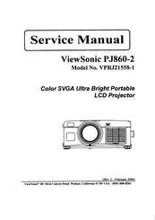 ViewSonic PJ860-2 Service Manual