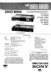 Sony CDP-522ESDII Service Manual