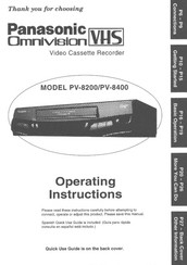 Panasonic Omnivision PV-8200 Operating Instructions Manual