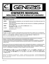 Colours GENESIS Owner's Manual