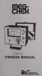 Associated Research MEG CHEK 2100 Owner's Manual